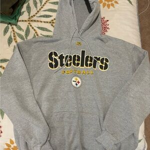 NFL Pittsburgh Steelers Football Gray Hoodie